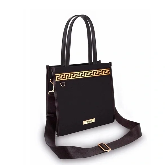 VERSACE Tote Bag Limited Edition NEW Black Gold - Picture 2 of 12